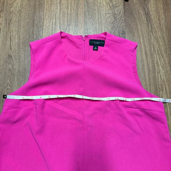 Victoria Beckham x Target Pink Sleeveless Shell Blouse Fringe Trim Size Small - Picture 7 of 8